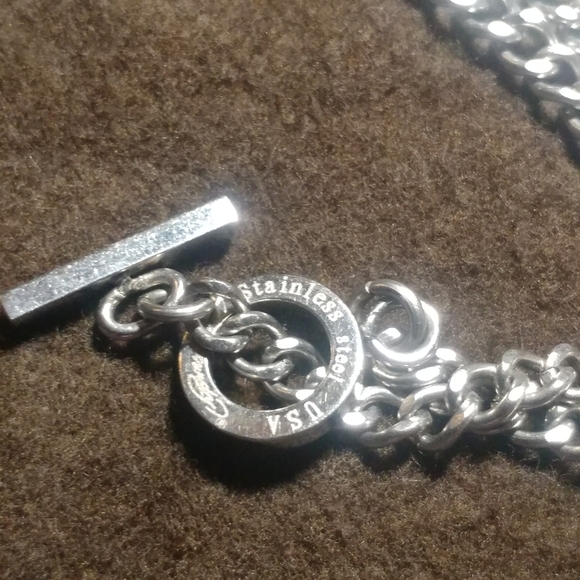Ed Hardy Stainless Steel Chain with 3 Brighton Charms - Picture 7 of 8
